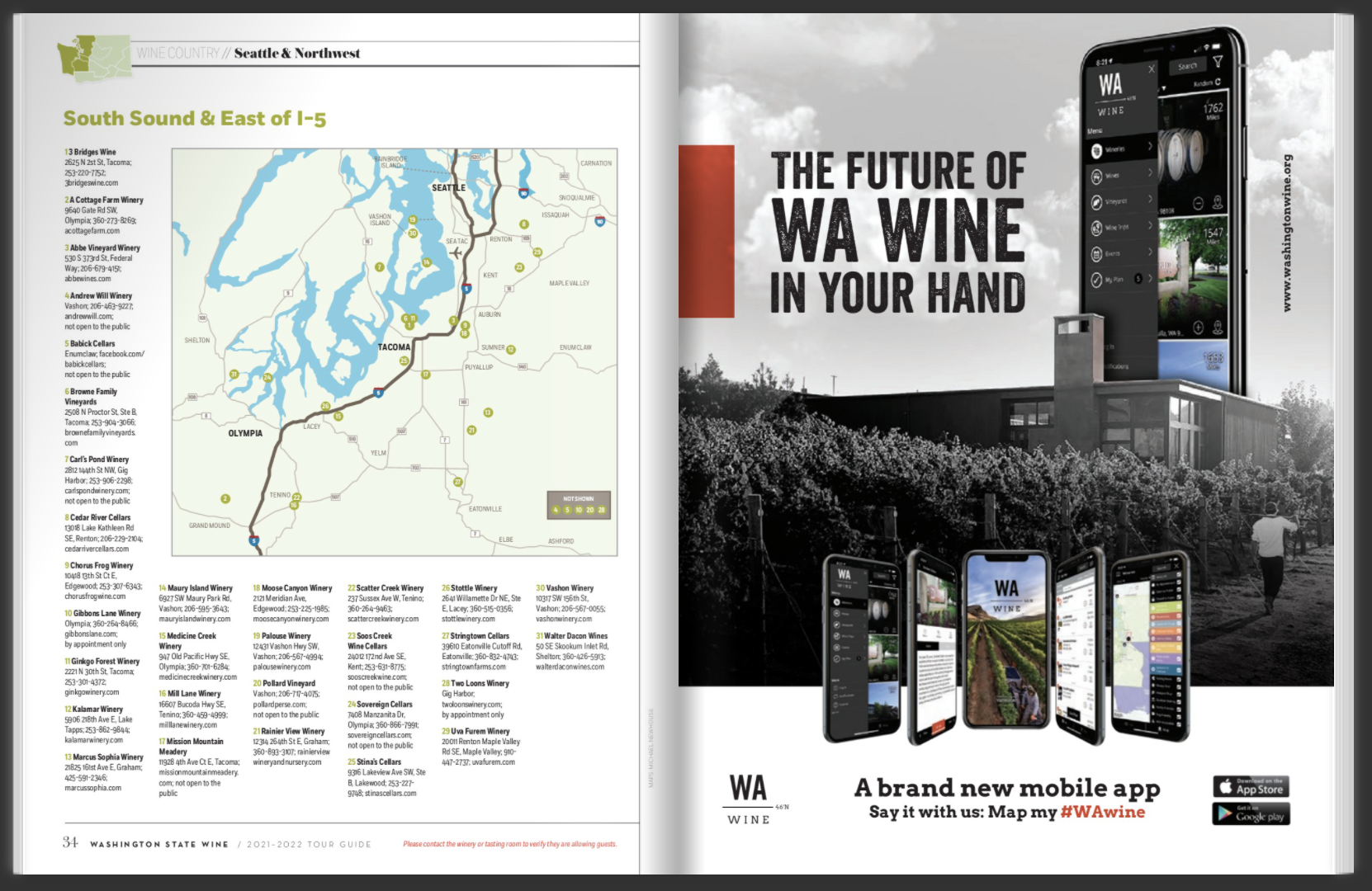 wa state wine maps